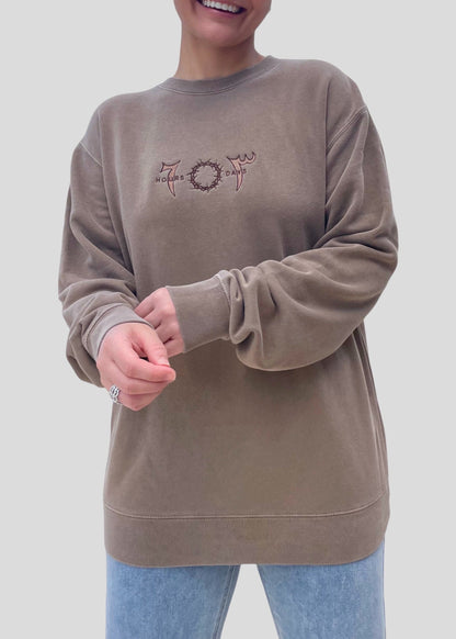 [READY TO SHIP] Embroidered Crown of Thorns Sweatshirts