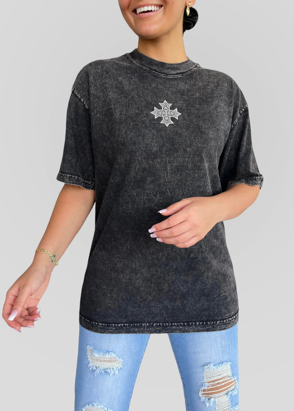 [DEAL TEE] Embroidered Unisex Mystery Coptic Cross Short Sleeve Tee