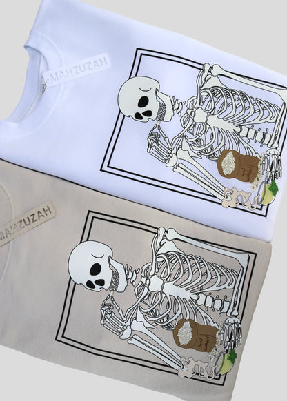 Skeleton Eating Lib (Pumpkin Seeds) Sweatshirts