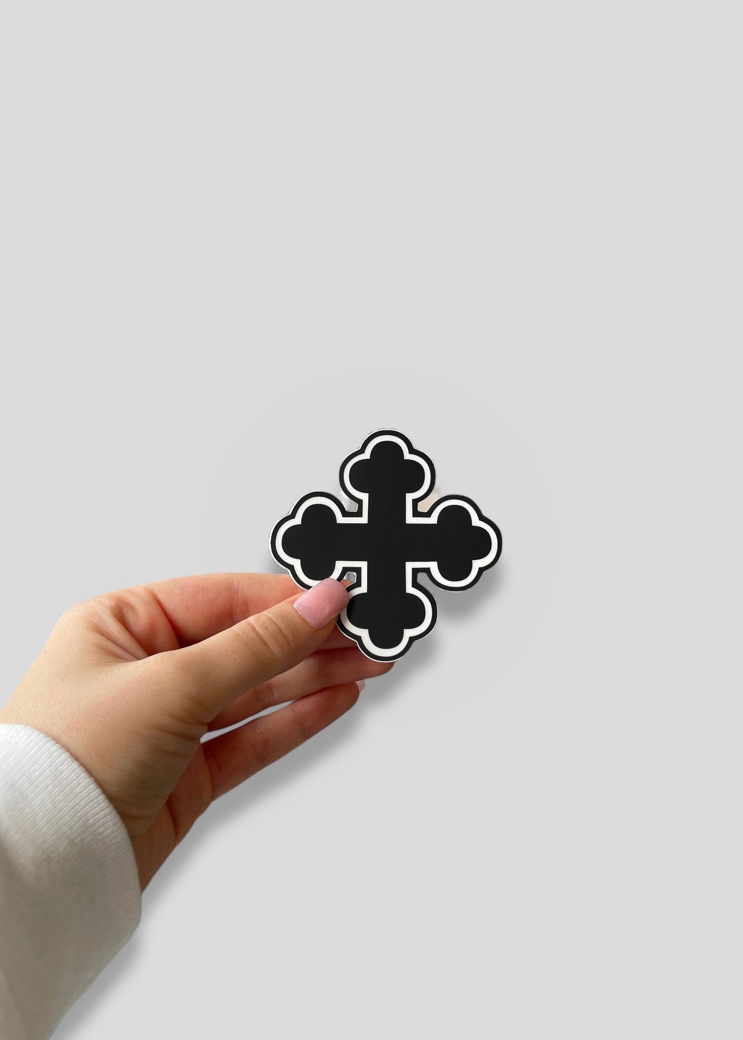 Round Coptic Cross Vinyl Sticker