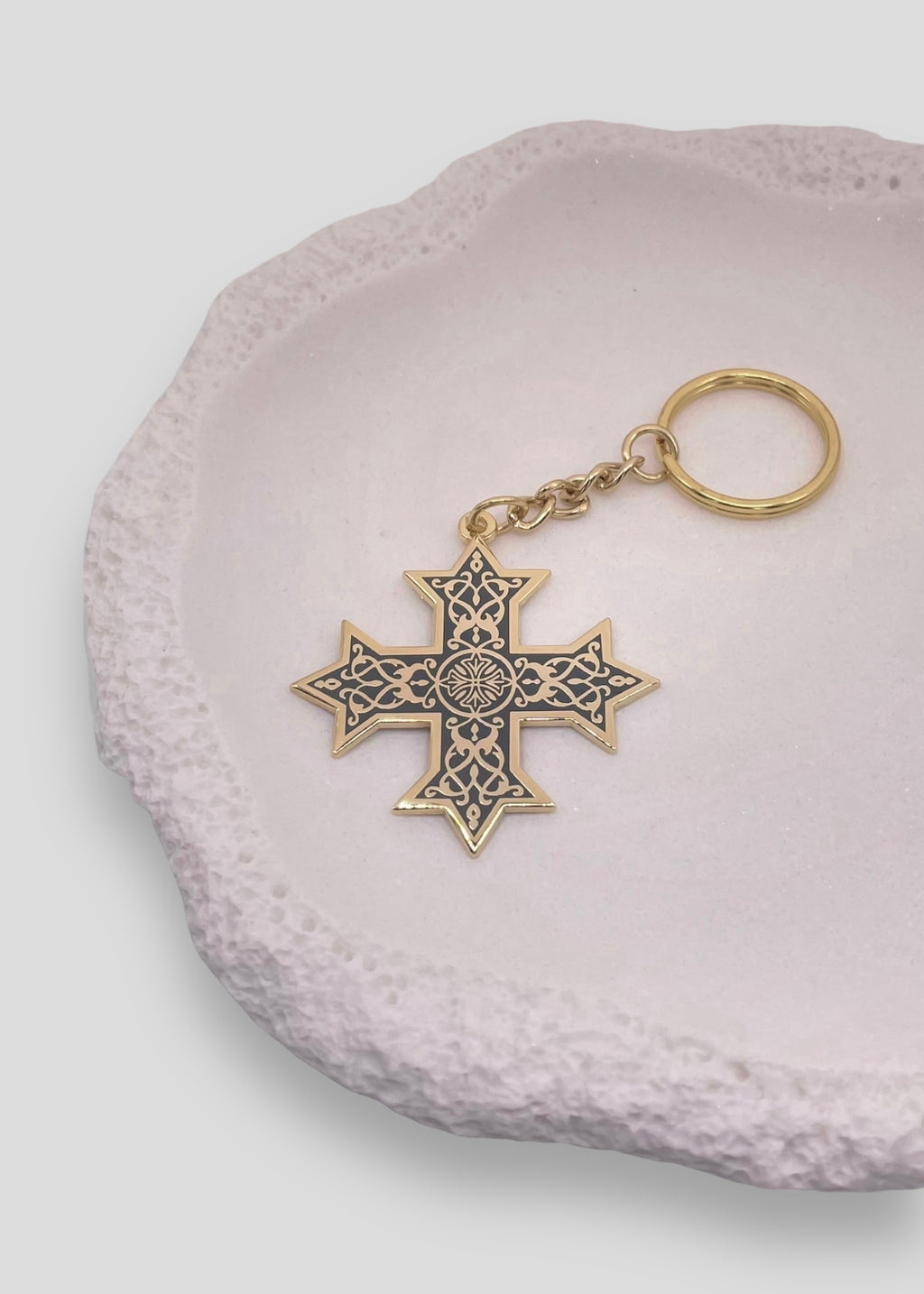 Single-Sided Classic Coptic Cross Keychains