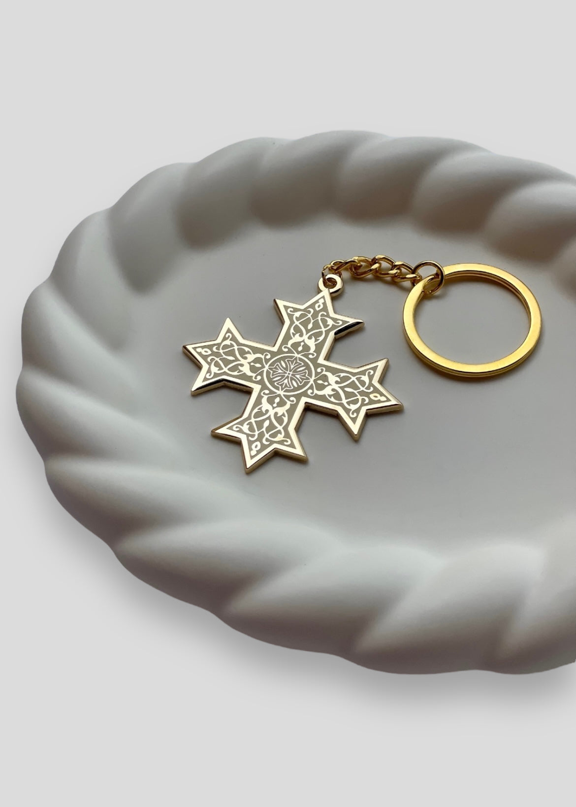 Single-Sided Classic Coptic Cross Keychains