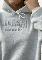 Embroidered Arabic and English God Willing/Inshallah Sweatshirts