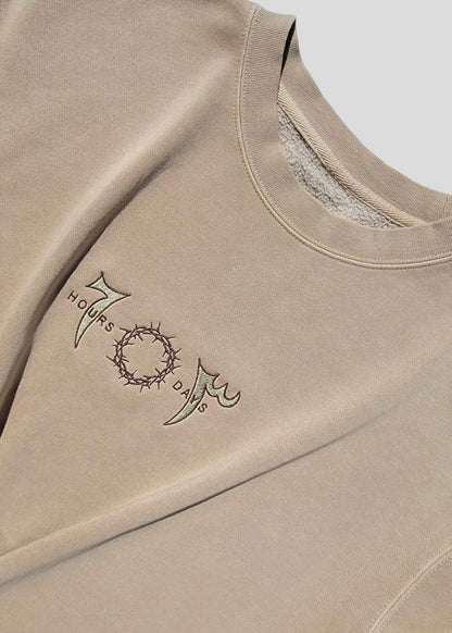 [READY TO SHIP] Embroidered Crown of Thorns Sweatshirts