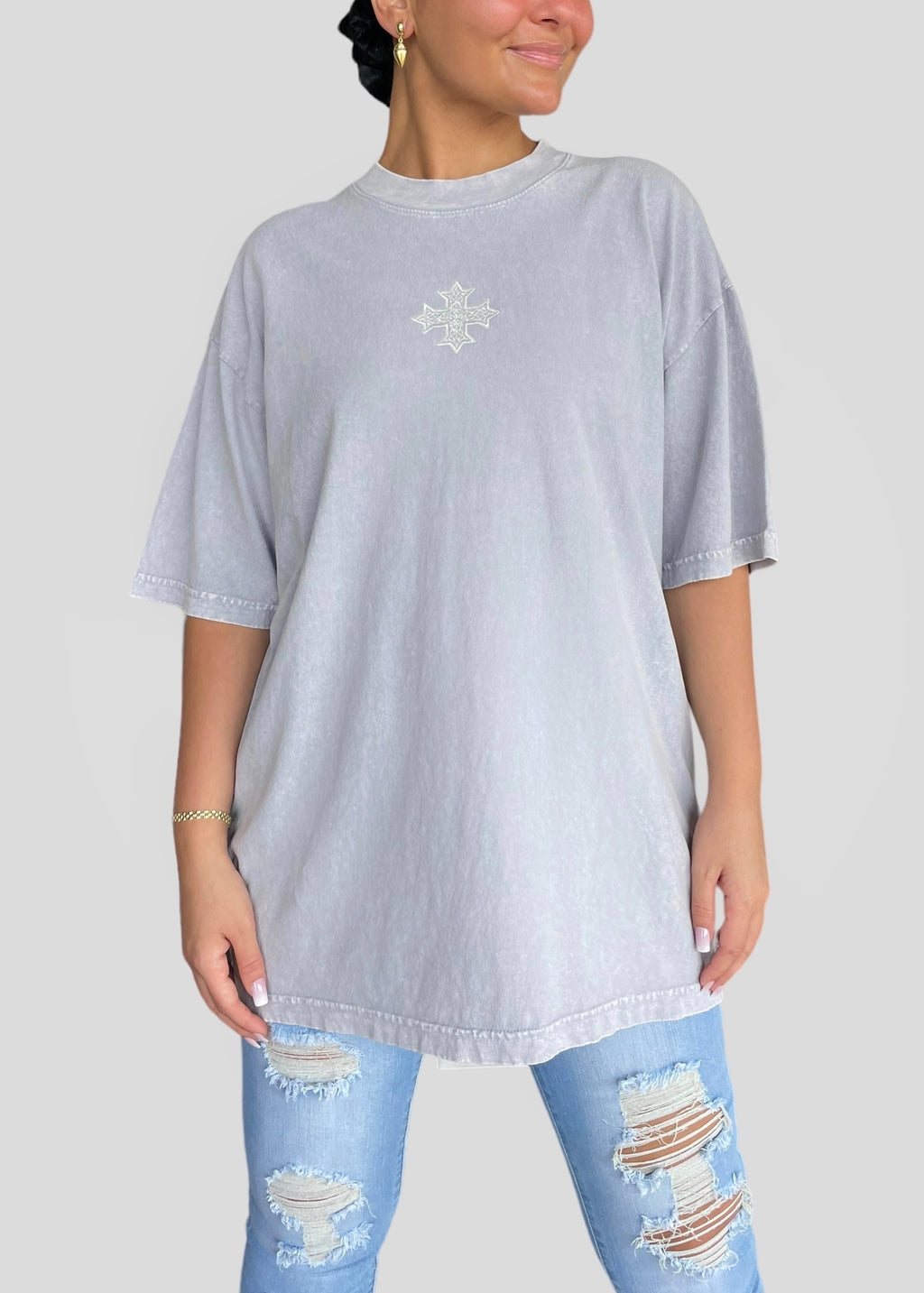 [DEAL TEE] Embroidered Classic Coptic Cross Tee