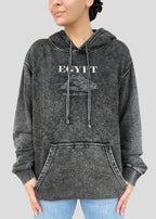 Embroidered Mineral Wash Egypt- Oum El Donia Hoodies