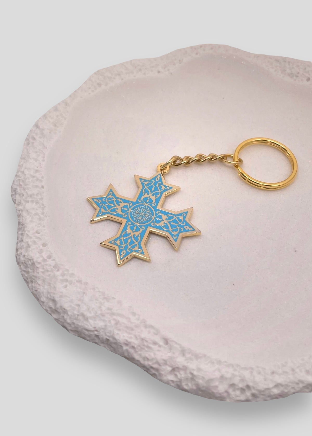 Single-Sided Classic Coptic Cross Keychains