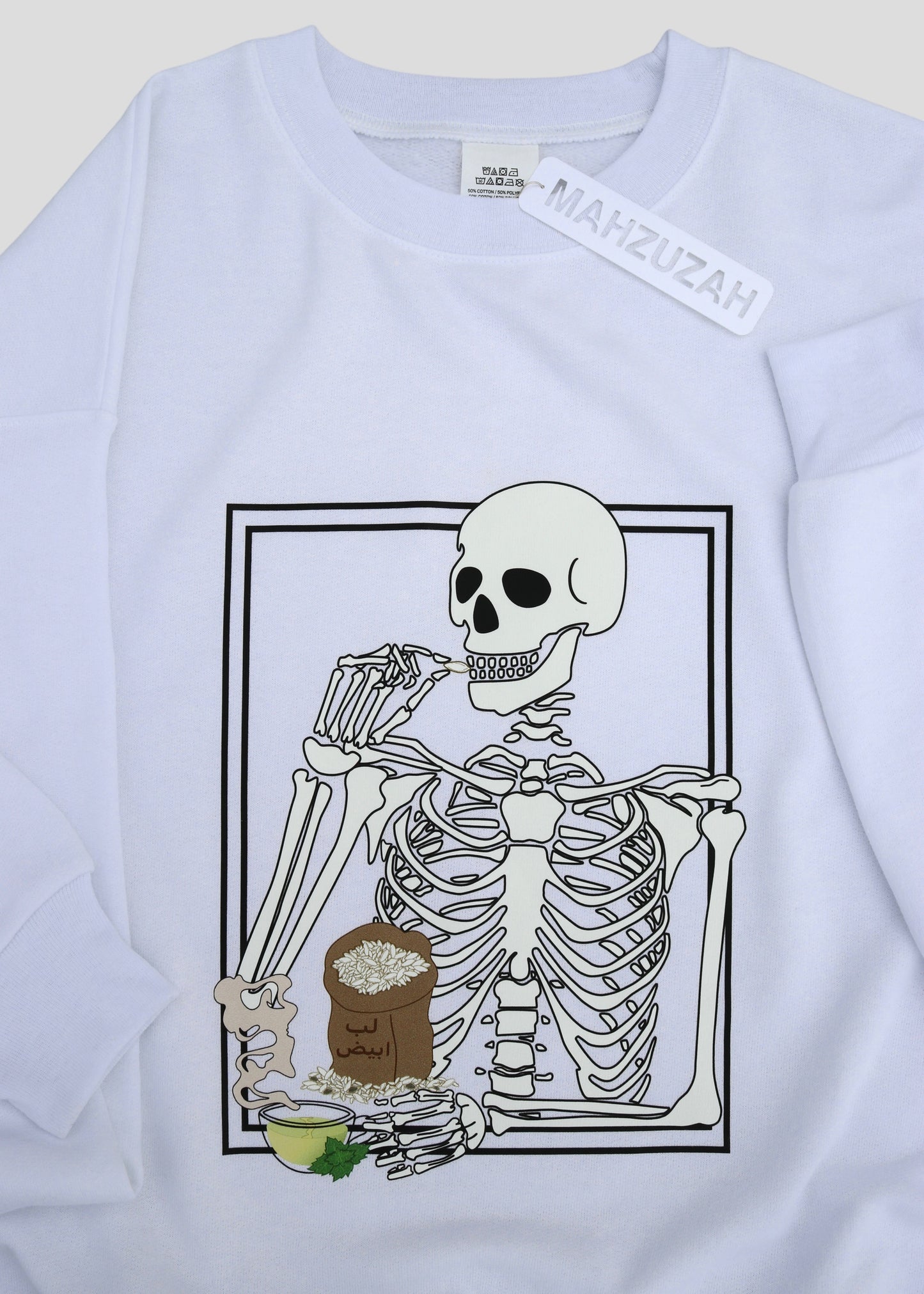 Skeleton Eating Lib (Pumpkin Seeds) Sweatshirts