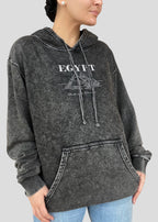 Embroidered Mineral Wash Egypt- Oum El Donia Hoodies