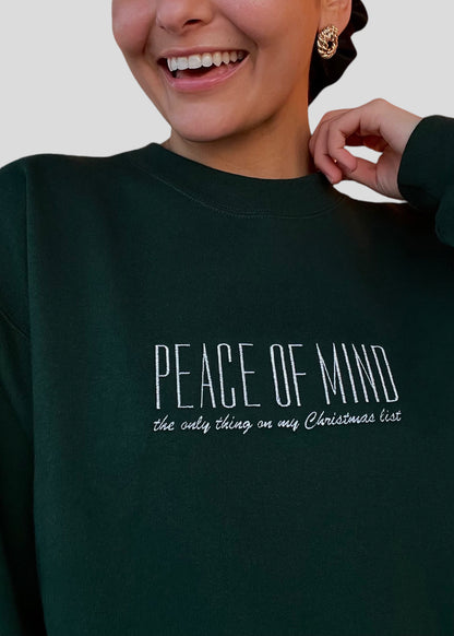 Embroidered Peace of Mind Sweatshirts