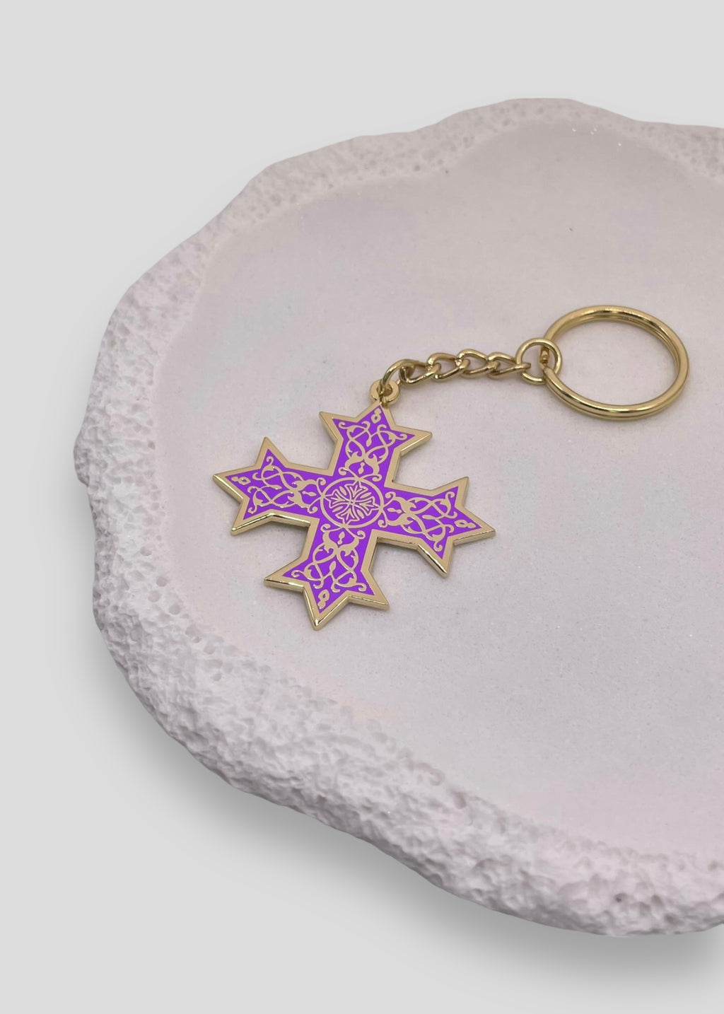 Single-Sided Classic Coptic Cross Keychains