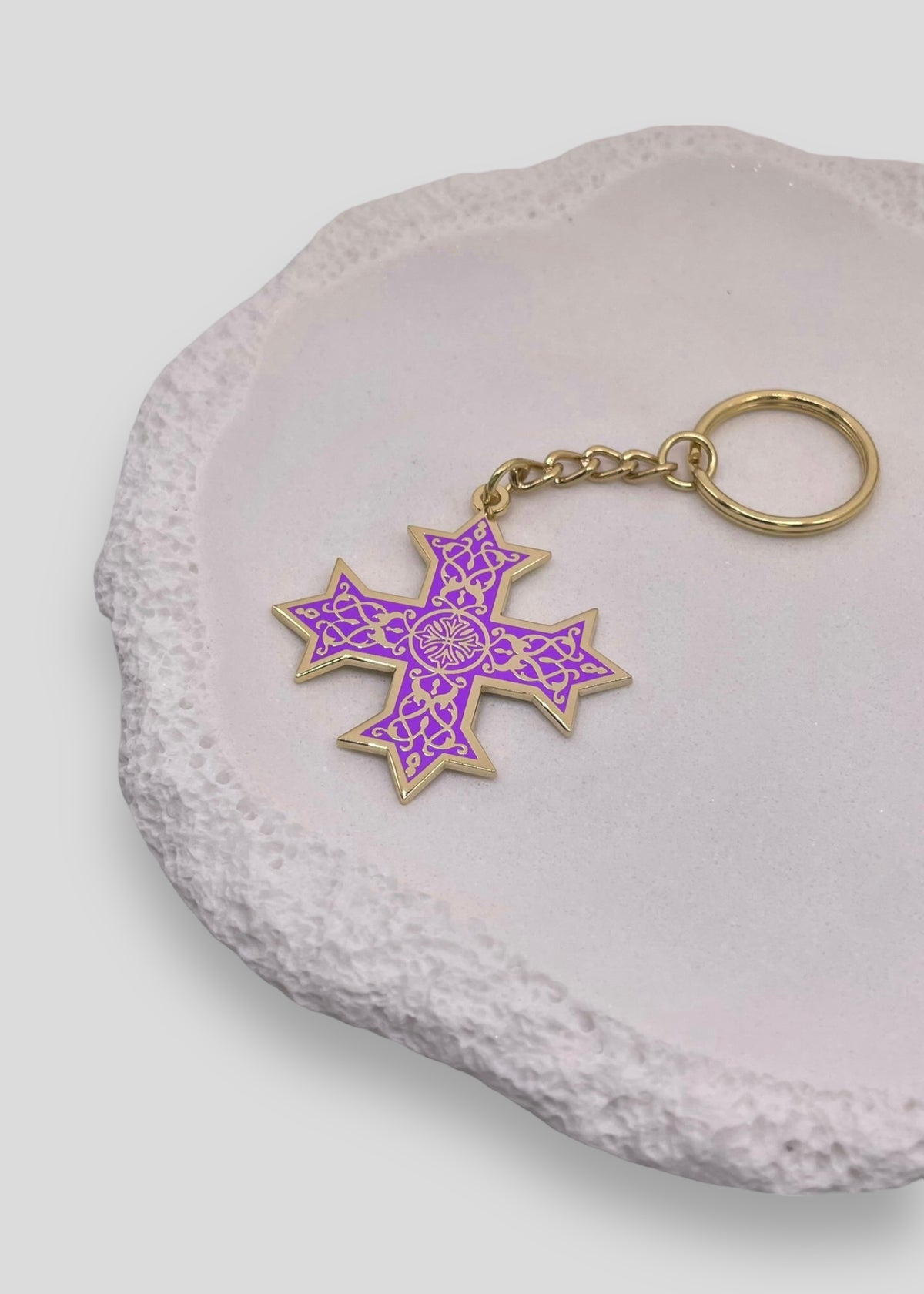 Single-Sided Classic Coptic Cross Keychains