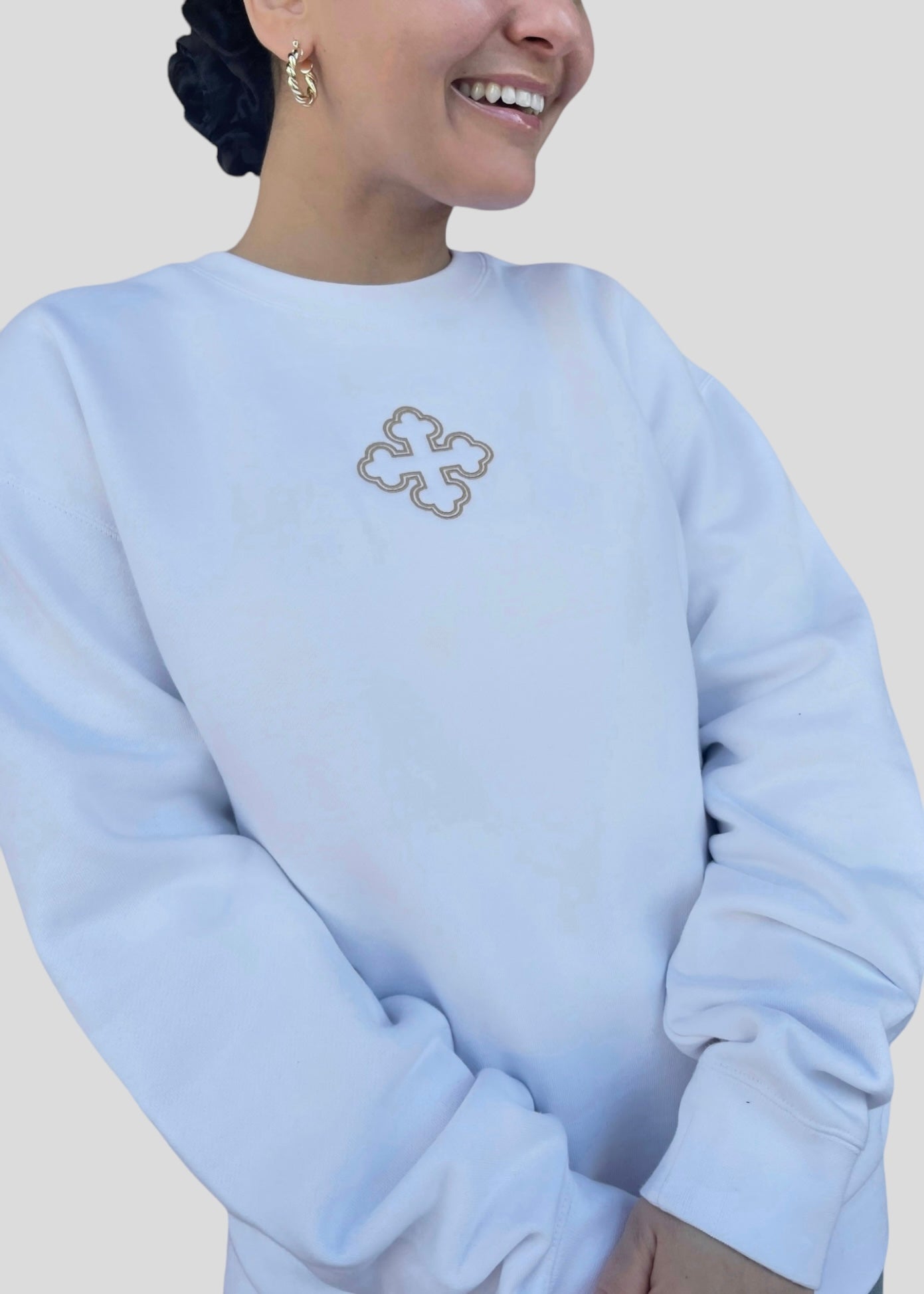 Embroidered Round Coptic Cross Sweatshirts