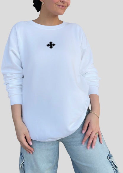 Coptic Cross + Give God Your Weakness and He Will Give You His Strength Sweatshirts