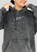 Embroidered Mineral Wash Habibi - Hoodie