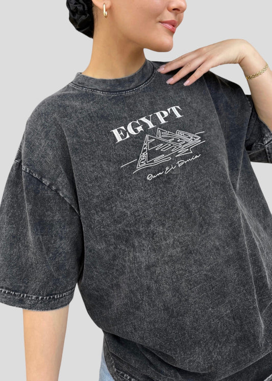 [READY TO SHIP] Embroidered Egypt- Oum El Donia T-Shirt