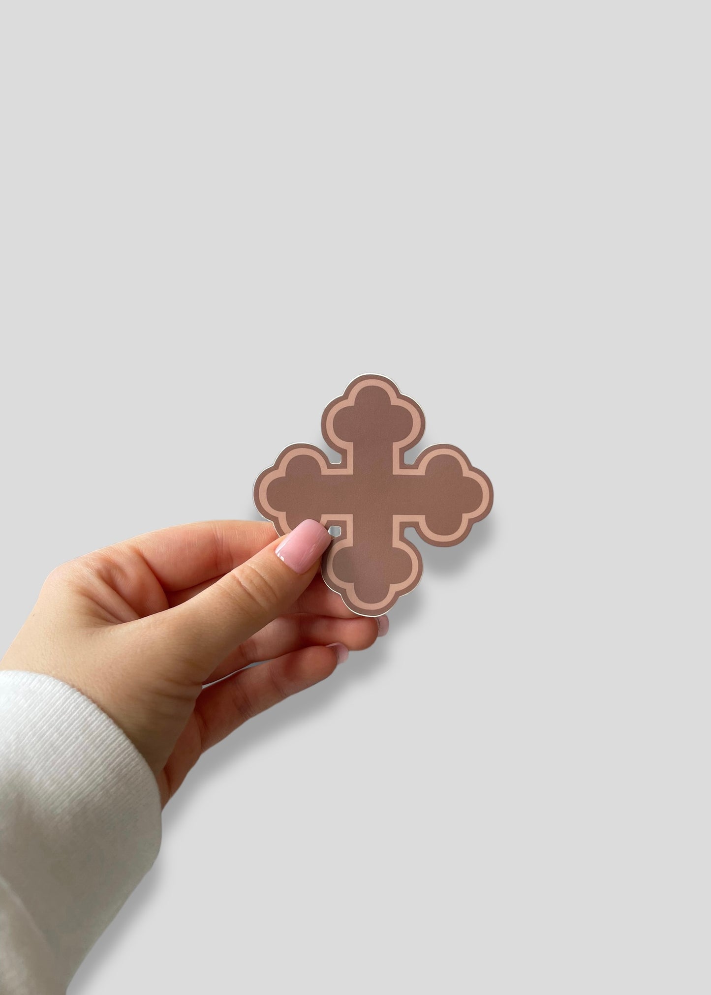 Round Coptic Cross Vinyl Sticker