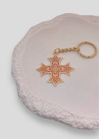 Single-Sided Classic Coptic Cross Keychains