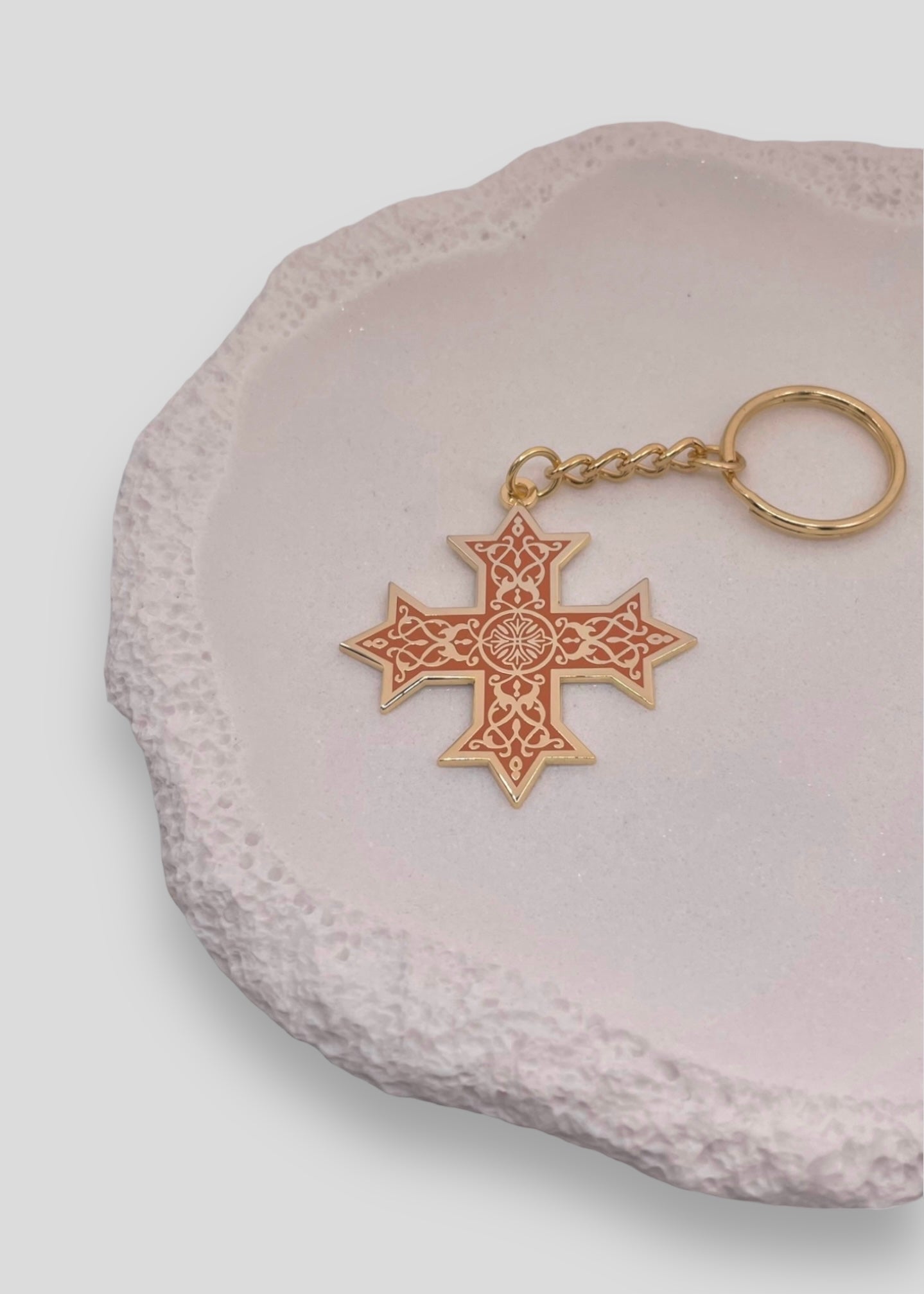 Single-Sided Classic Coptic Cross Keychains