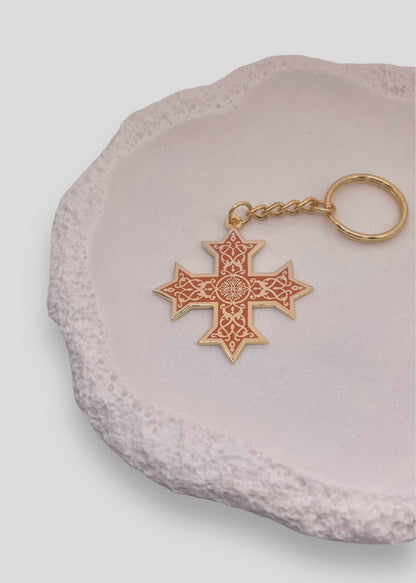 Hard Enamel Coptic Cross Keychains