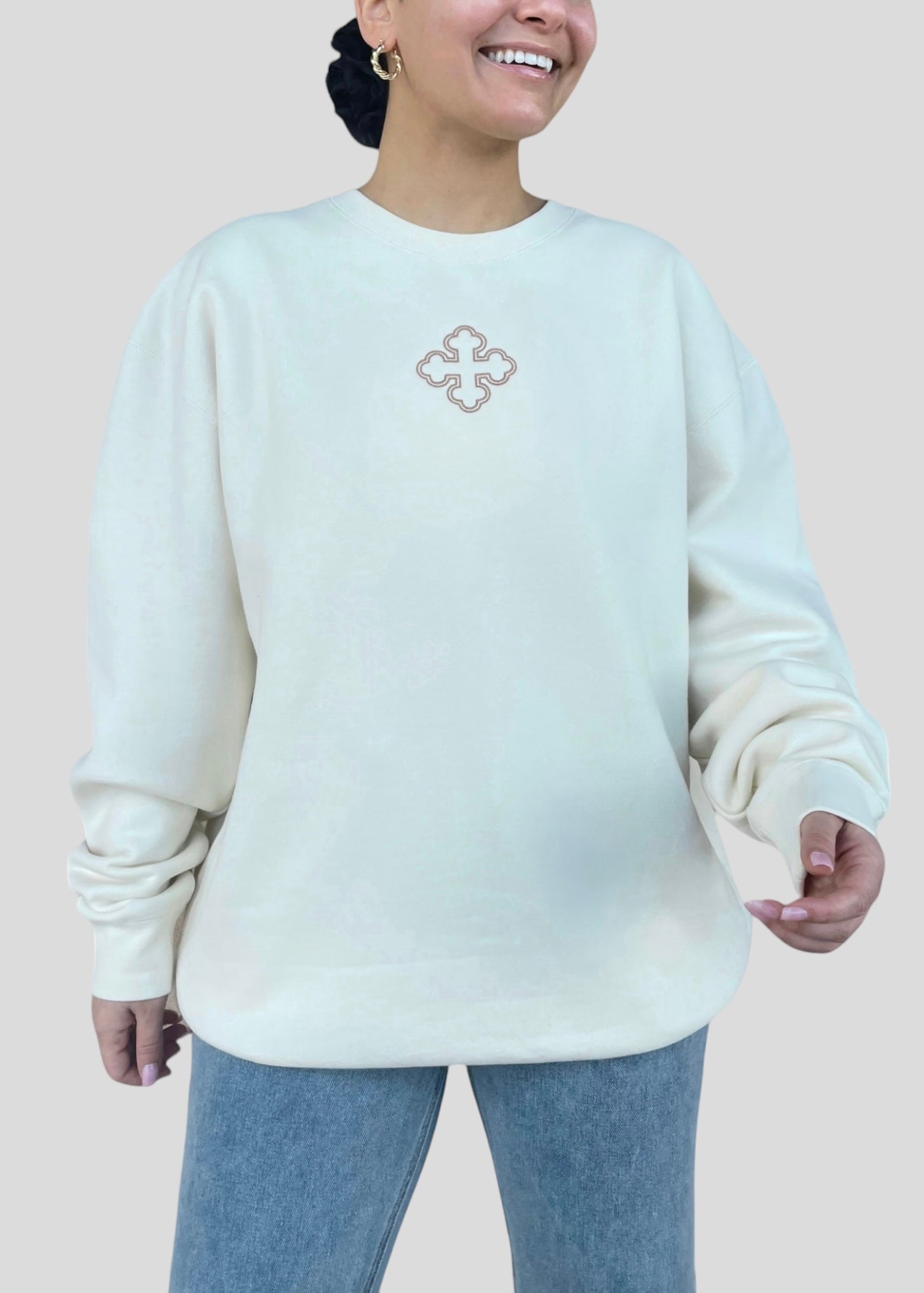 [READY TO SHIP] Embroidered Round Coptic Cross Sweatshirts