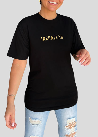 Embroidered Inshallah T-Shirts