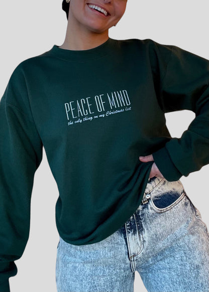 Embroidered Peace of Mind Sweatshirts