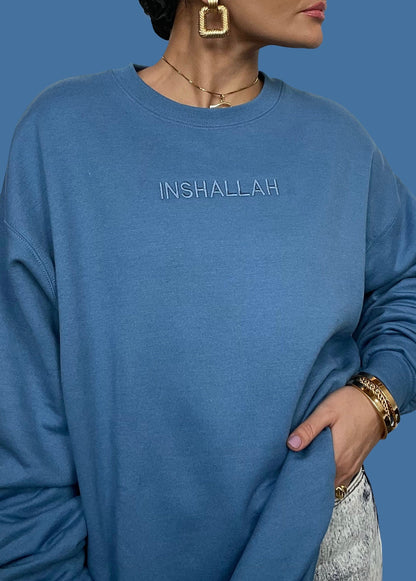 [READY TO SHIP] Embroidered Inshallah Sweatshirts