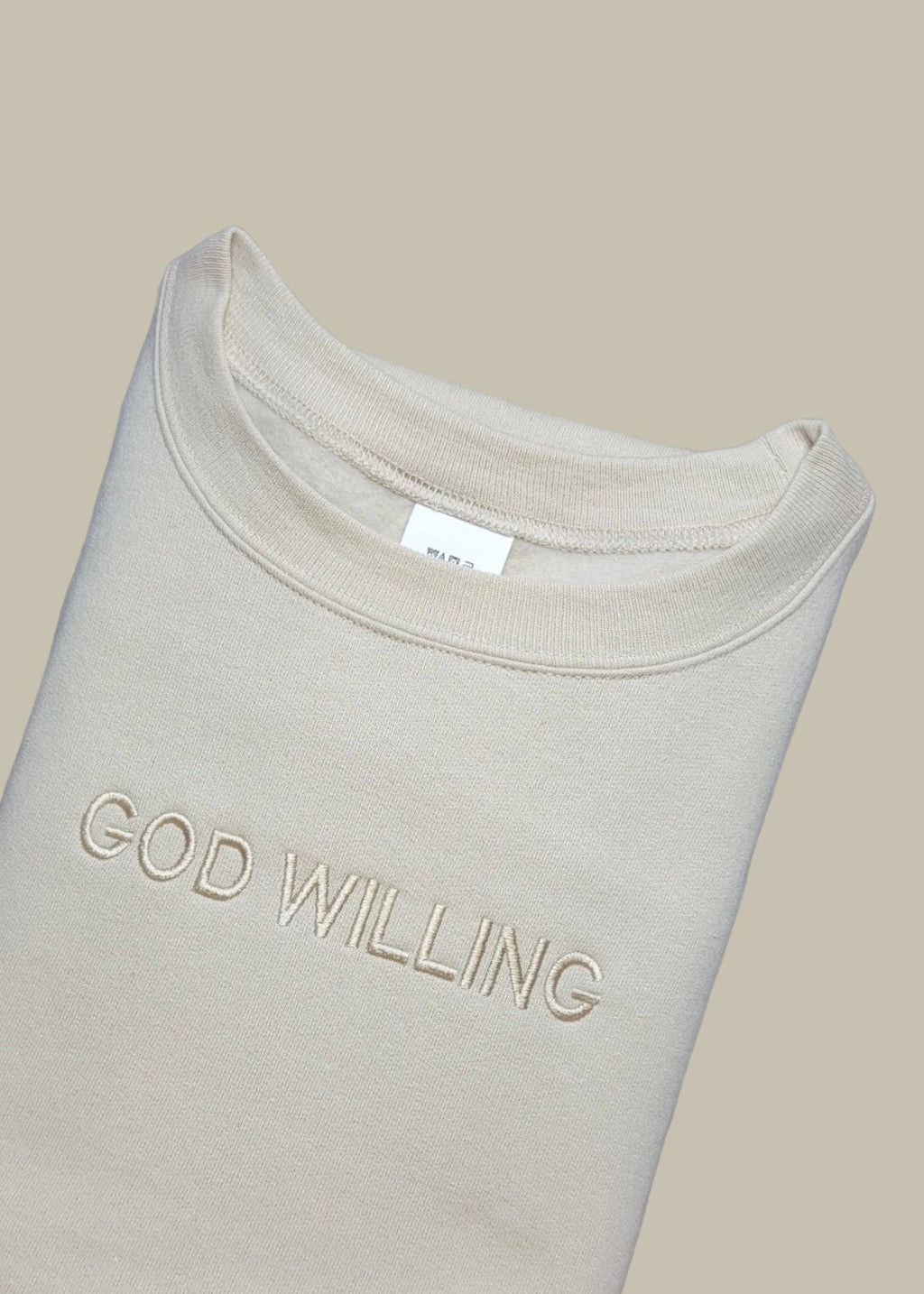 Embroidered God Willing Sweatshirts