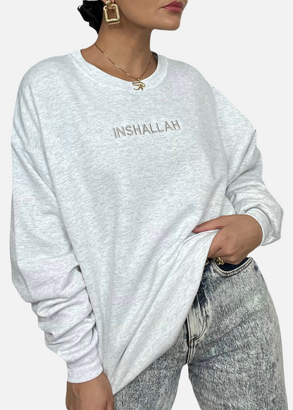 [READY TO SHIP] Embroidered Inshallah Sweatshirts