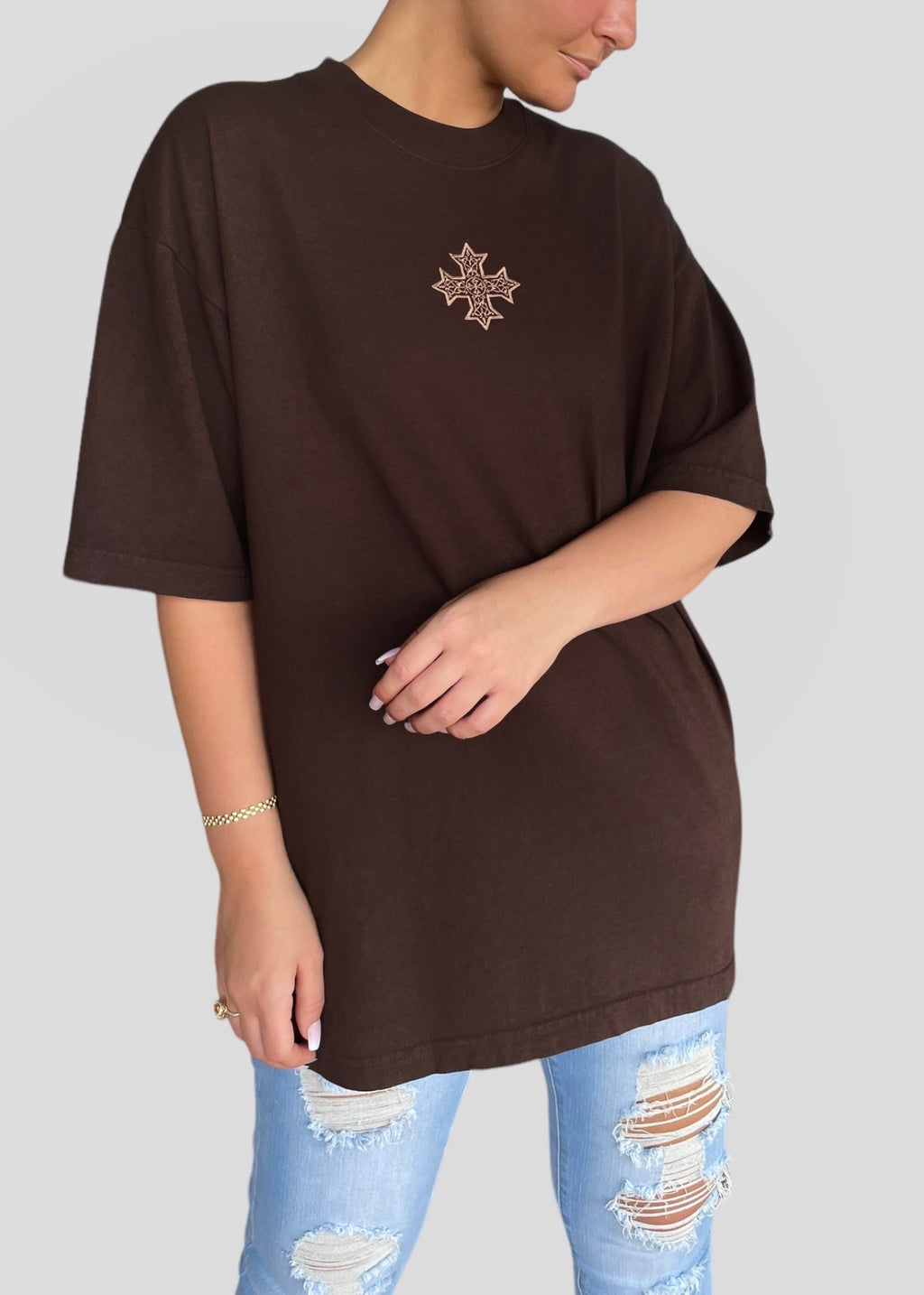 [DEAL TEE] Embroidered Classic Coptic Cross Tee