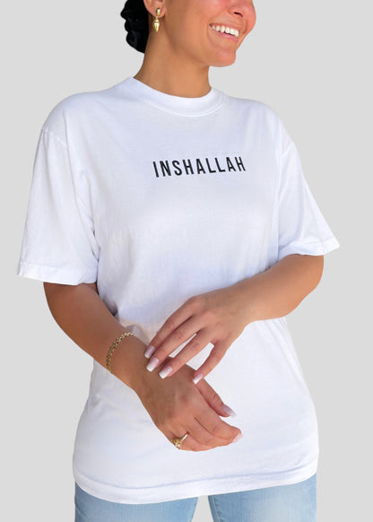 Embroidered Inshallah T-Shirts