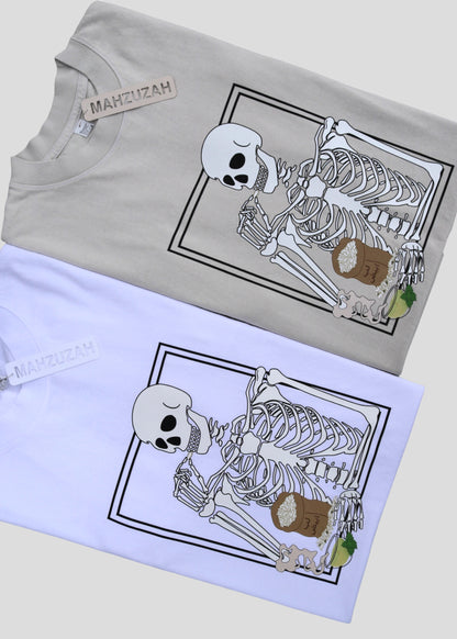 Skeleton Eating Lib (Pumpkin Seeds) T- Shirts