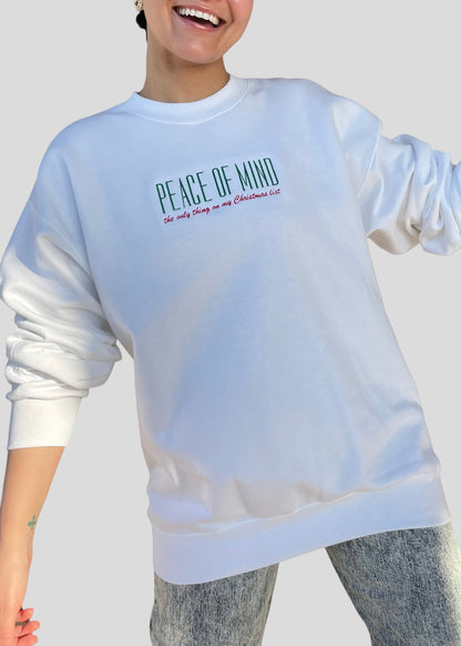 Embroidered Peace of Mind Sweatshirts