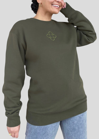 Embroidered Round Coptic Cross Sweatshirts