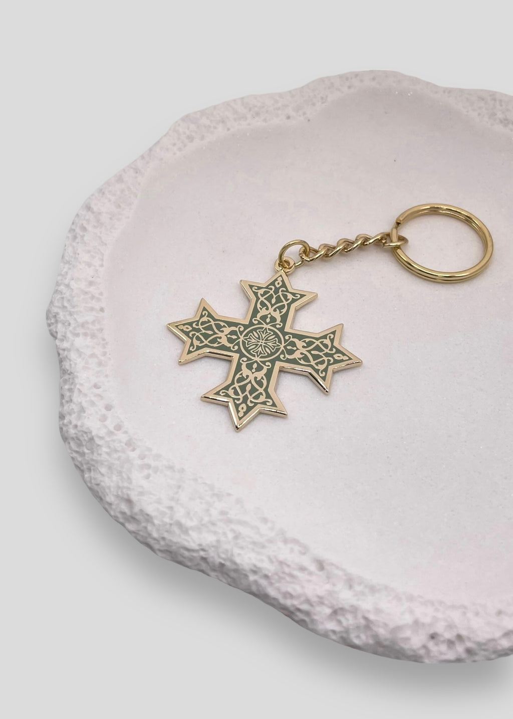 Single-Sided Classic Coptic Cross Keychains