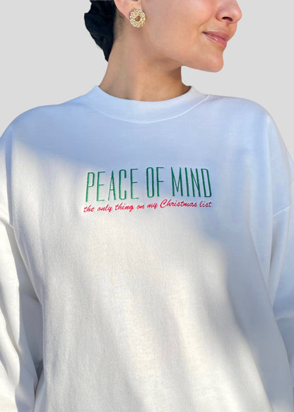 Embroidered Peace of Mind Sweatshirts