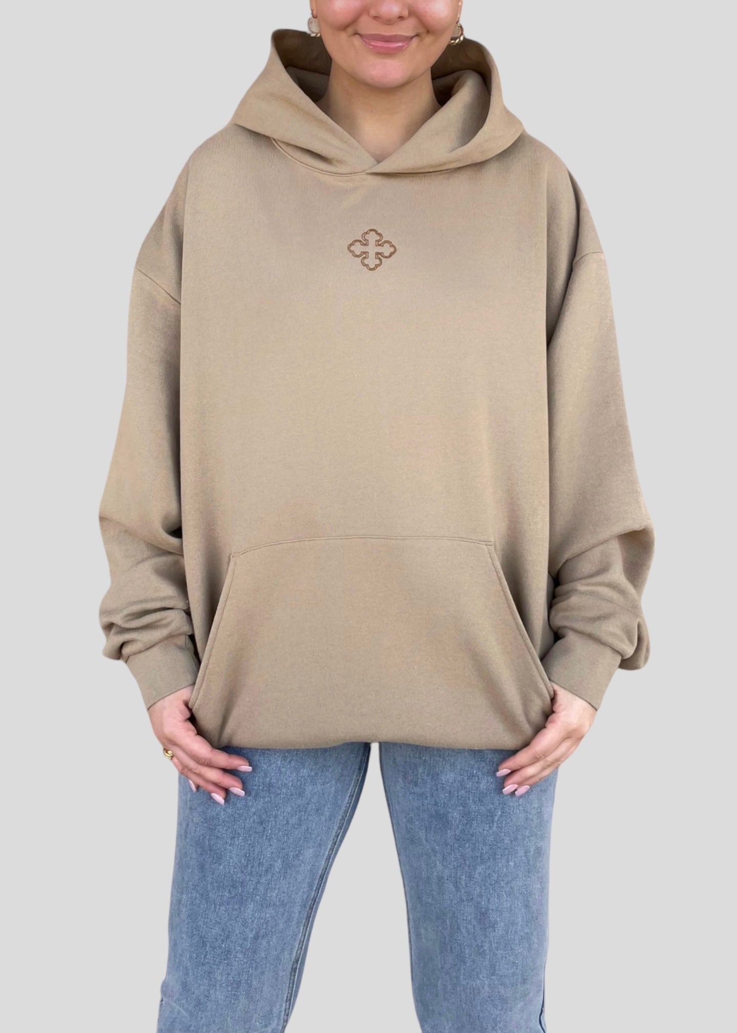 Embroidered Round Coptic Cross Sweatshirts