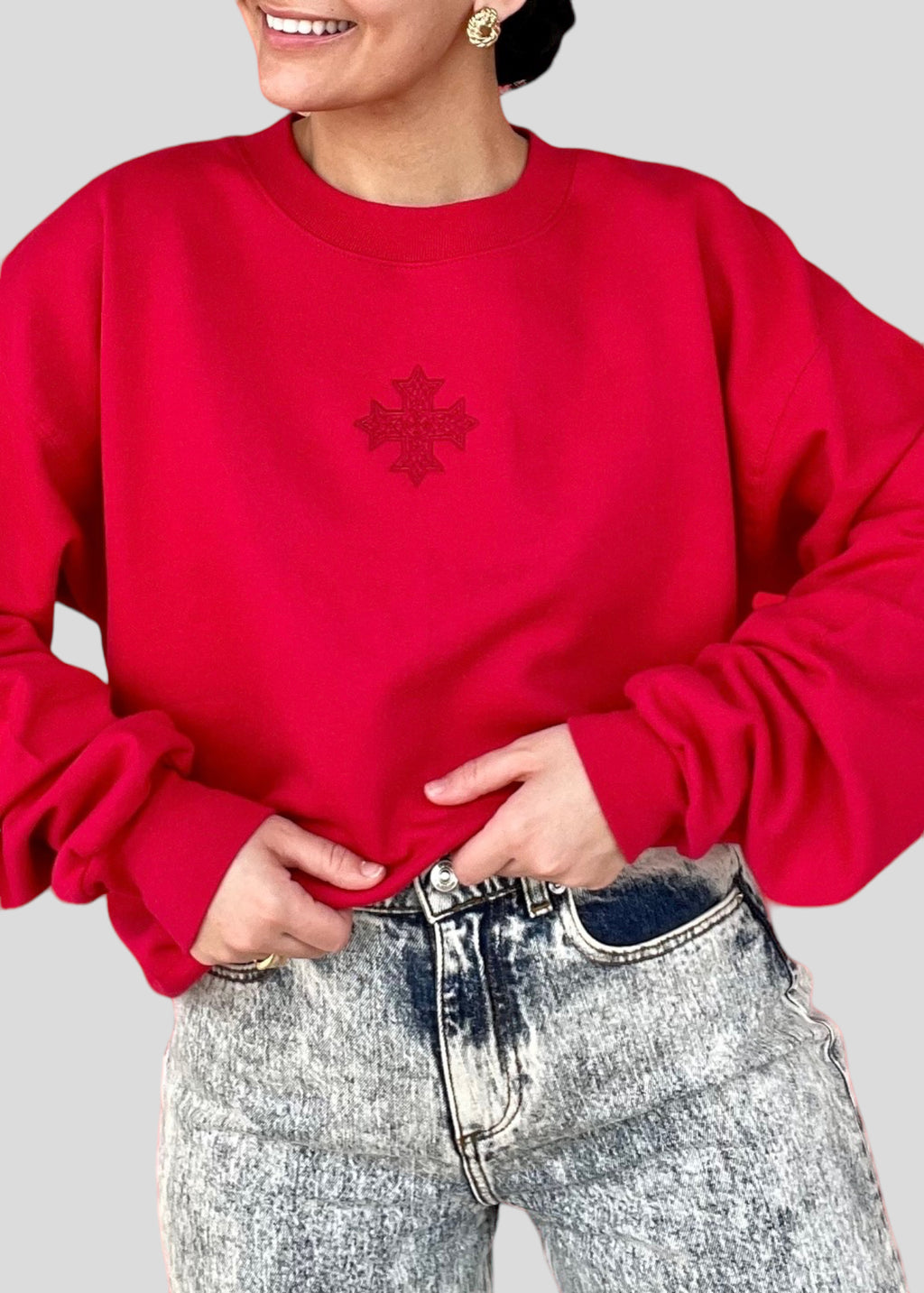 [DEAL SWEATSHIRT] Embroidered Coptic Cross *Christmas Edition* Sweatshirts