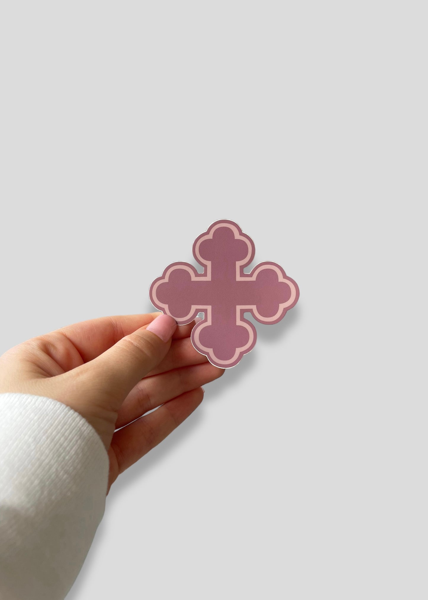 Round Coptic Cross Vinyl Sticker