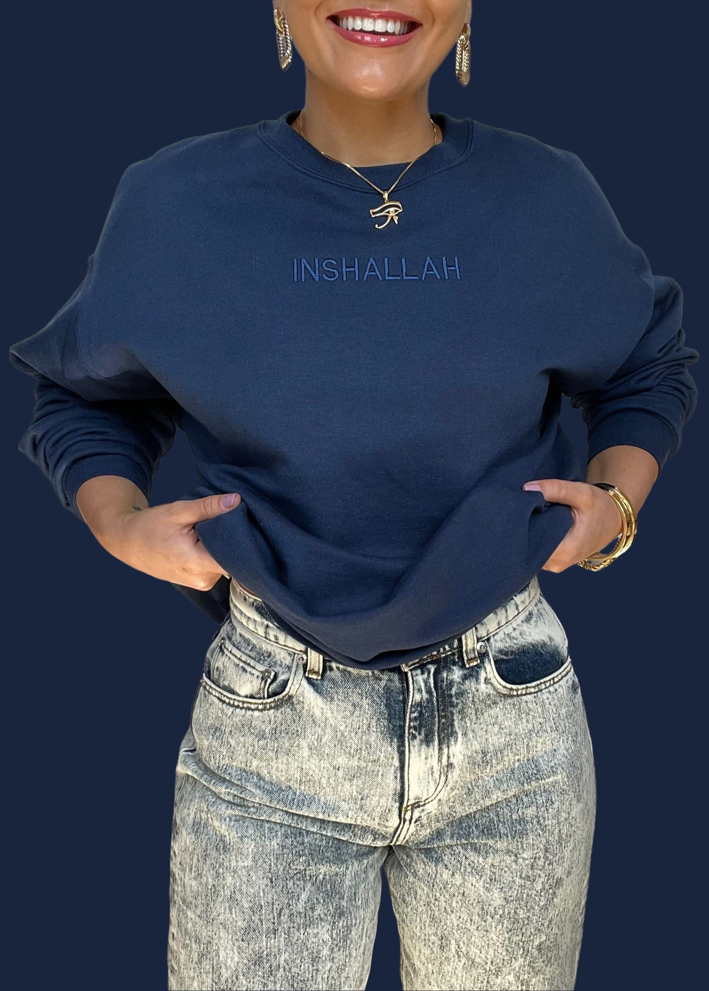 Embroidered Inshallah Sweatshirts