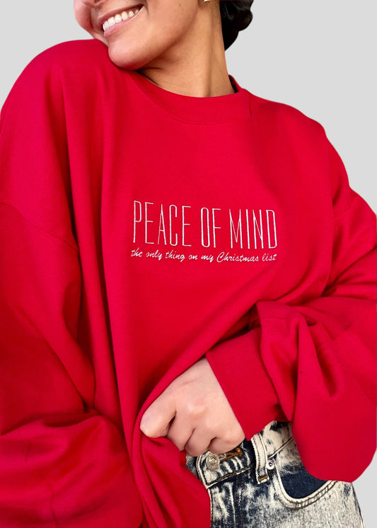 Embroidered Peace of Mind Sweatshirts