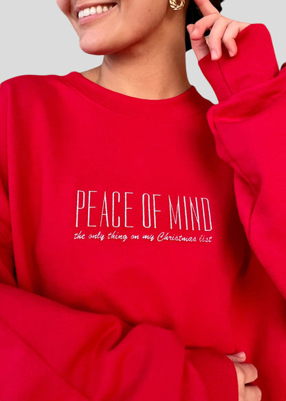 Embroidered Peace of Mind Sweatshirts