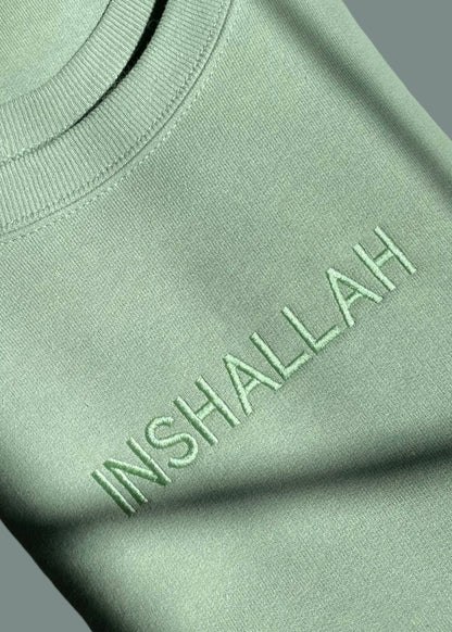 [READY TO SHIP] Embroidered Inshallah Sweatshirts