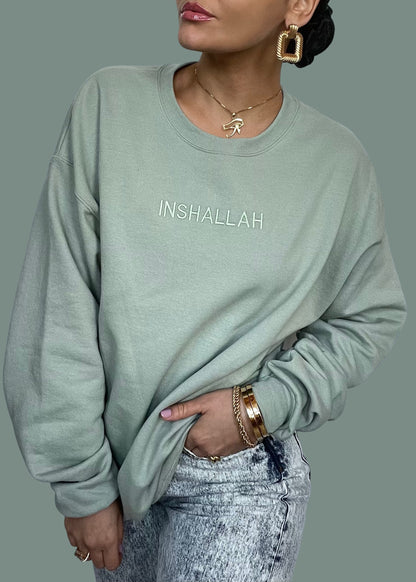 Embroidered Inshallah Sweatshirts