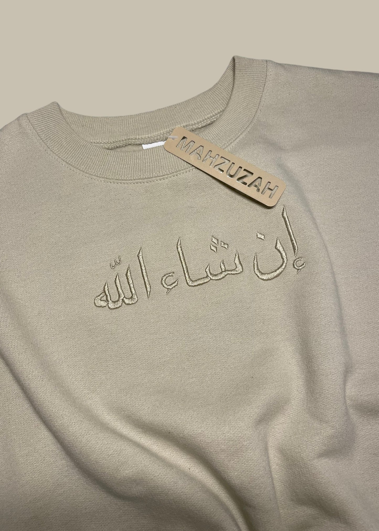 [READY TO SHIP] Embroidered Arabic Inshallah Sweatshirts