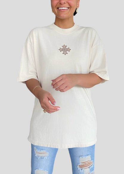 [READY TO SHIP] Embroidered Coptic Cross T-Shirt