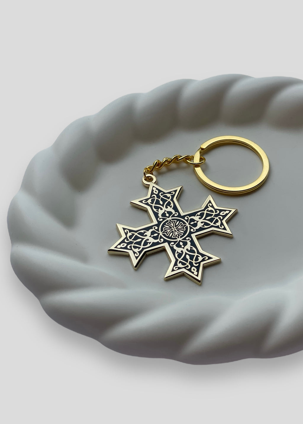 Single-Sided Classic Coptic Cross Keychains
