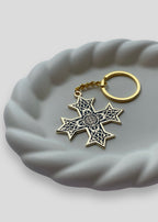Single-Sided Classic Coptic Cross Keychains