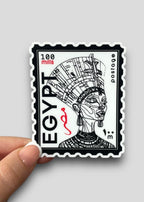 Nefertiti - Egypt Postage Stamp Vinyl Sticker